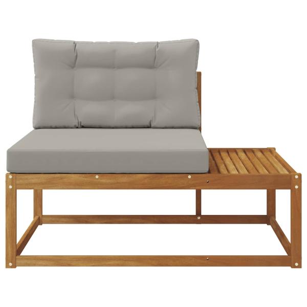 Outdoor Endsofa mit Kissen Natur 115 x 83 x 73 cm