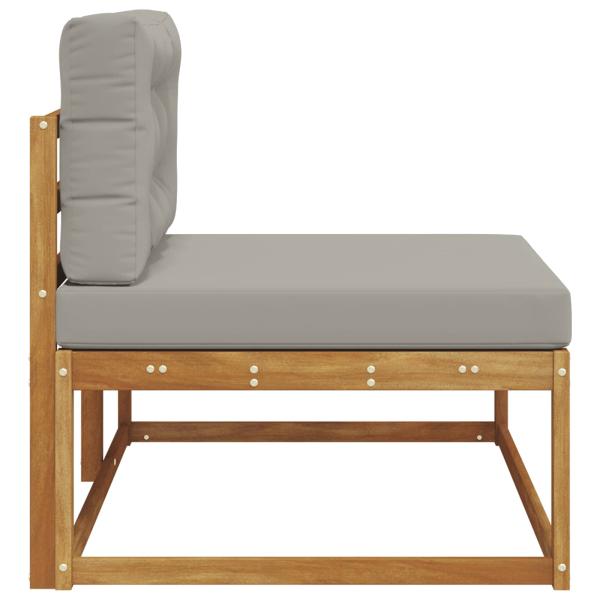 Outdoor Endsofa mit Kissen Natur 115 x 83 x 73 cm
