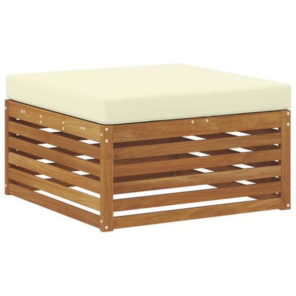 Outdoor-Fußhocker Massivholz Akazie Natur