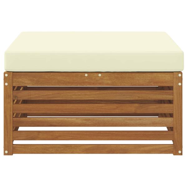 Outdoor-Fußhocker Massivholz Akazie Natur