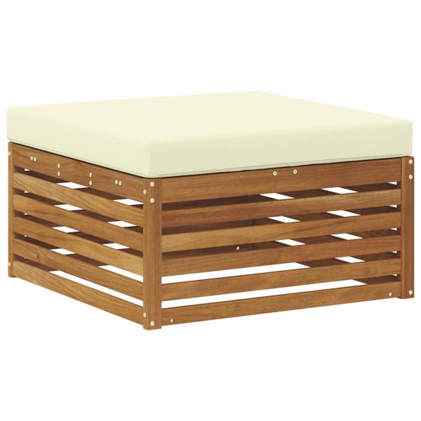 Outdoor-Fußhocker Massivholz Akazie Natur