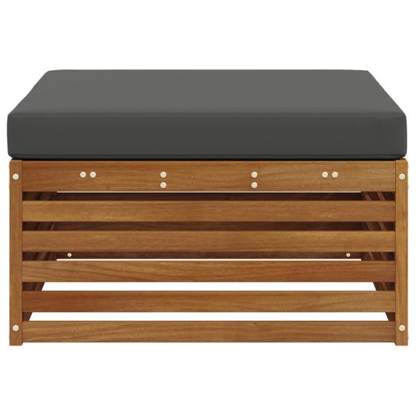 Outdoor-Fußhocker Massivholz Akazie Natur