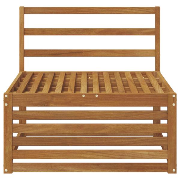 Outdoor Mittelsofa Massivholz Akazie Natur 79 x 83 x 73 cm