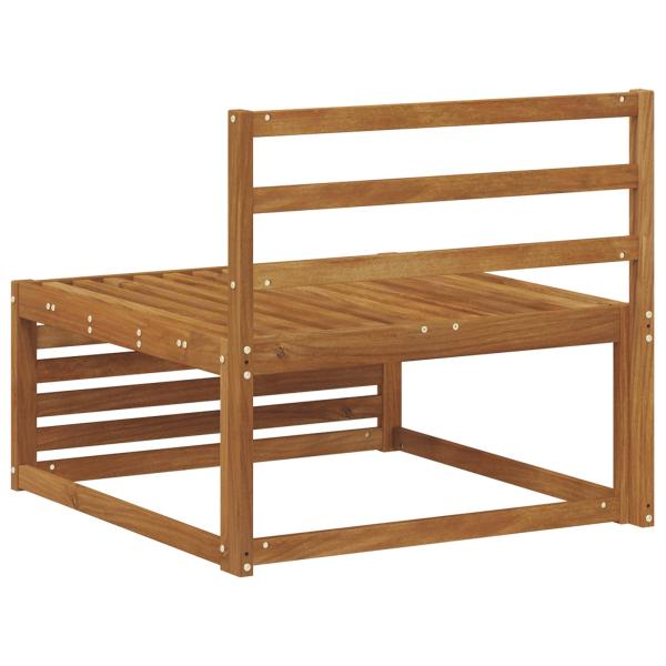 Outdoor Mittelsofa Massivholz Akazie Natur 79 x 83 x 73 cm