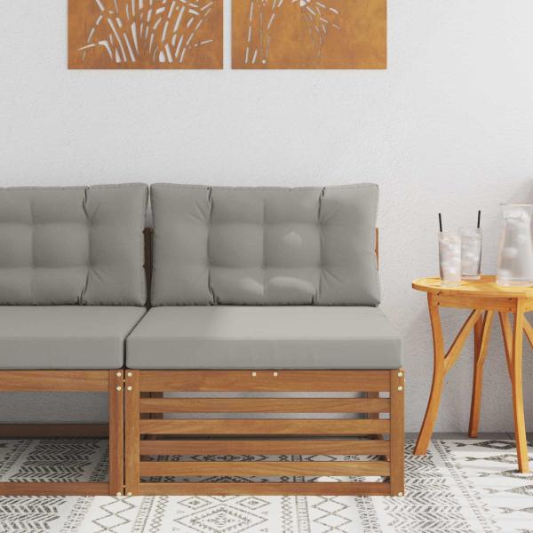 ARDEBO.de - Outdoor Mittelsofa Massivholz Akazie Natur