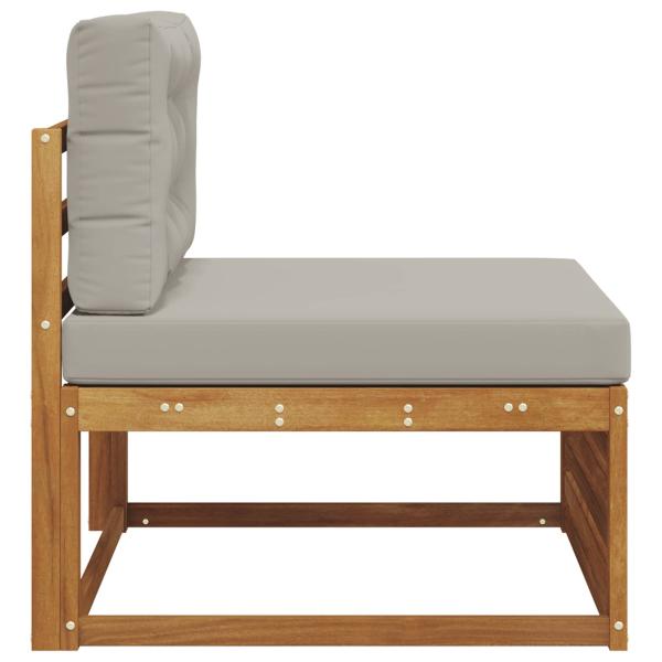 Outdoor Mittelsofa Massivholz Akazie Natur