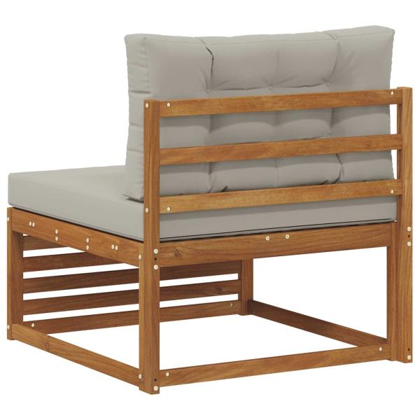 Outdoor Mittelsofa Massivholz Akazie Natur