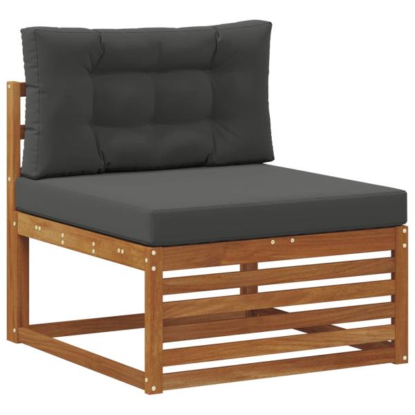 Outdoor Mittelsofa Massivholz Akazie Natur