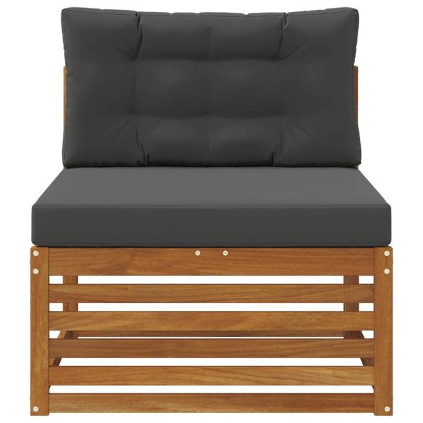 Outdoor Mittelsofa Massivholz Akazie Natur