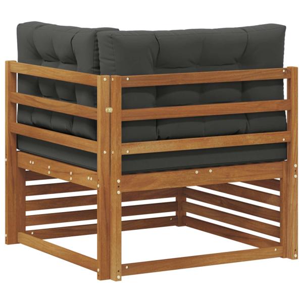 Outdoor Ecksofa Massivholz Akazie Natur