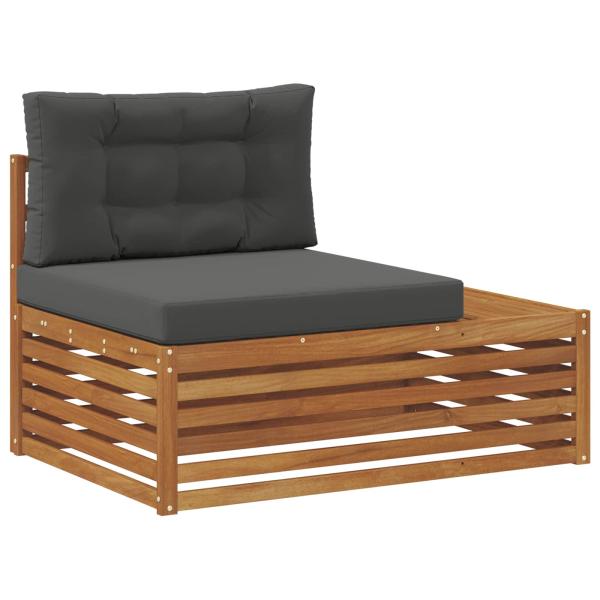 Outdoor Endsofa Natur 115 x 83 x 73 cm Massivholz Akazie