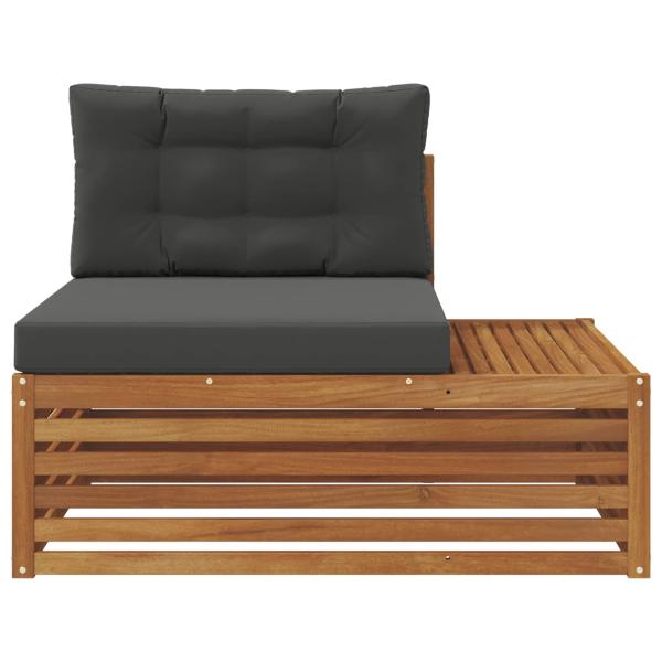 Outdoor Endsofa Natur 115 x 83 x 73 cm Massivholz Akazie