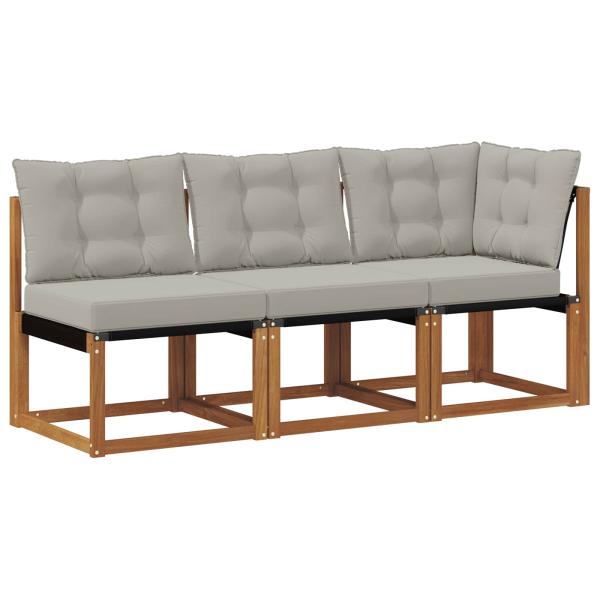3 stk. Outdoor Mittel- und Ecksofa Natur
