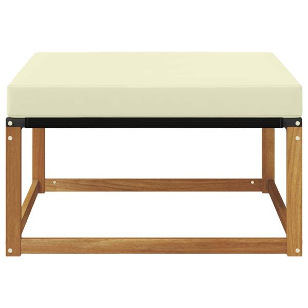 Outdoor-Fußhocker Massivholz Akazie Natur