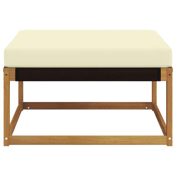 Outdoor-Fußhocker Massivholz Akazie Natur