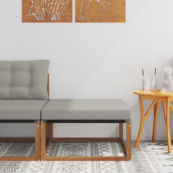 ARDEBO.de - Outdoor-Fußhocker Massivholz Akazie Natur
