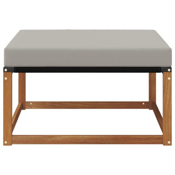 Outdoor-Fußhocker Massivholz Akazie Natur