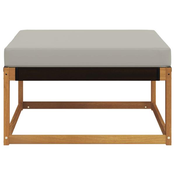 Outdoor-Fußhocker Massivholz Akazie Natur