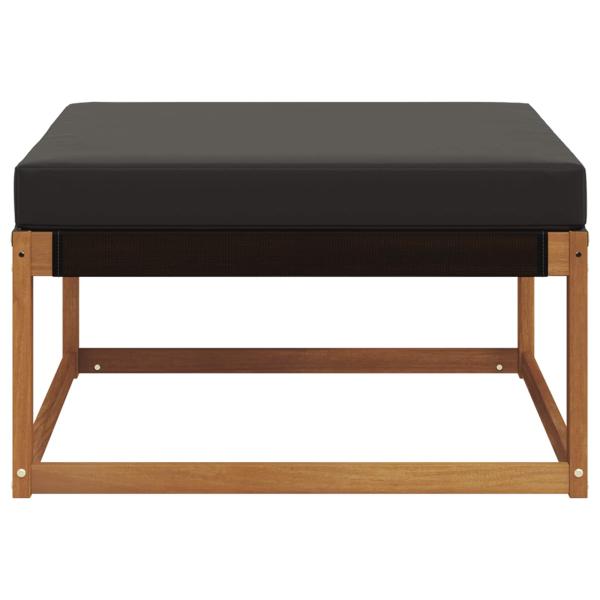 Outdoor-Fußhocker Massivholz Akazie Natur