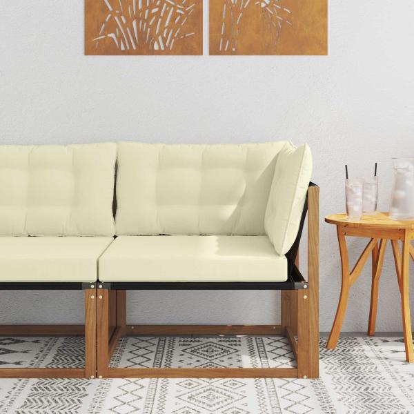 ARDEBO.de - Outdoor Ecksofa Massivholz Akazie Natur