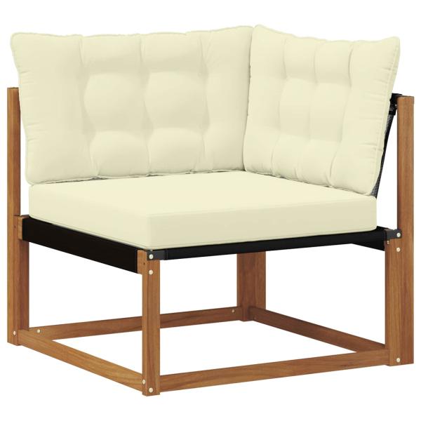 Outdoor Ecksofa Massivholz Akazie Natur