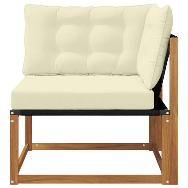 Outdoor Ecksofa Massivholz Akazie Natur