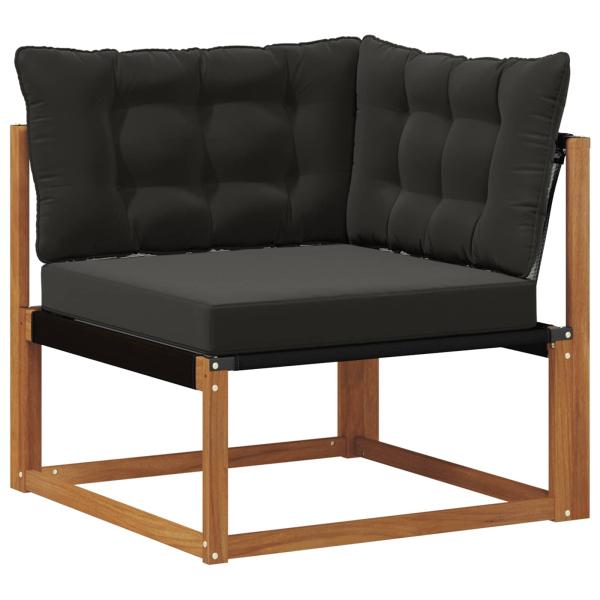 Outdoor Ecksofa Massivholz Akazie Natur
