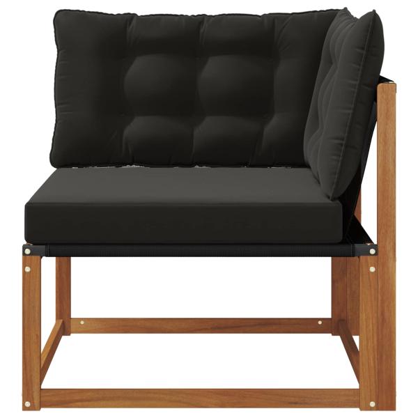 Outdoor Ecksofa Massivholz Akazie Natur