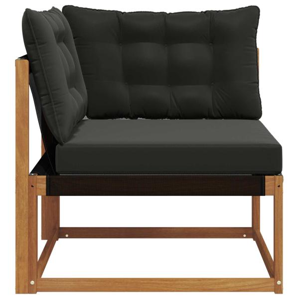 Outdoor Ecksofa Massivholz Akazie Natur
