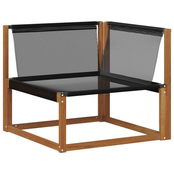 7 stk. Outdoor Mittel- und Ecksofa Massivholz Akazie Natur