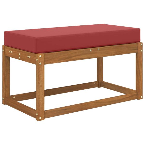 Sitzkissen für Outdoor 100 % Polyester Weinrot 80 x 40 x 8 cm