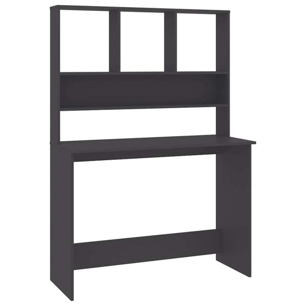 Schreibtisch mit Regalen Grau 110x45x157 cm Holzwerkstoff