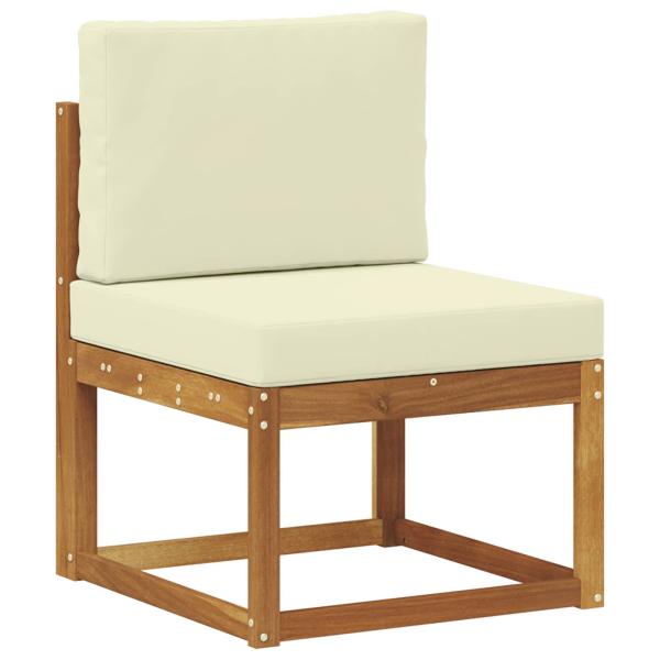 5 stk. Outdoor-Sofagarnitur Massives Akazienholz und Polyester