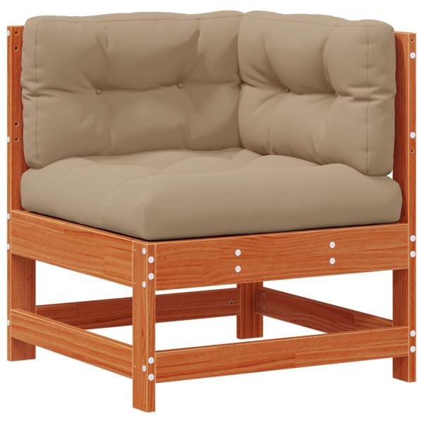 Garten-Lounge-Set 7 stk. Wachsbraun Massives Kiefernholz