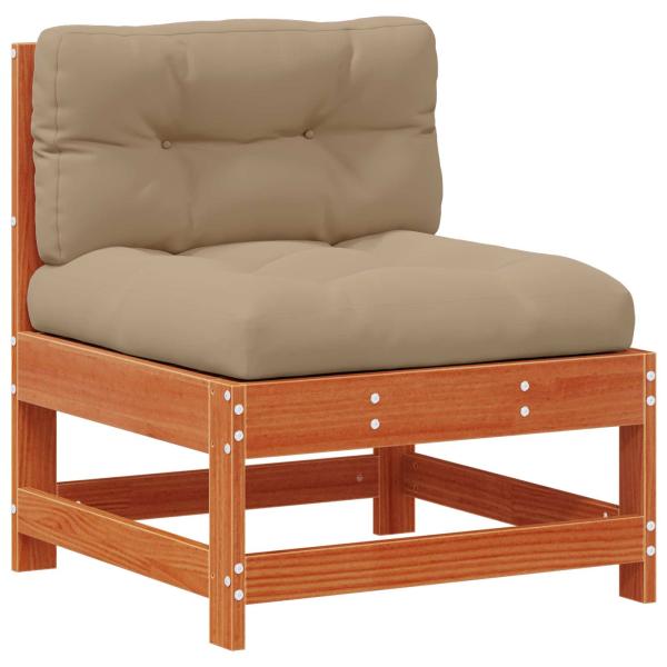 Garten-Lounge-Set 7 stk. Wachsbraun Massives Kiefernholz