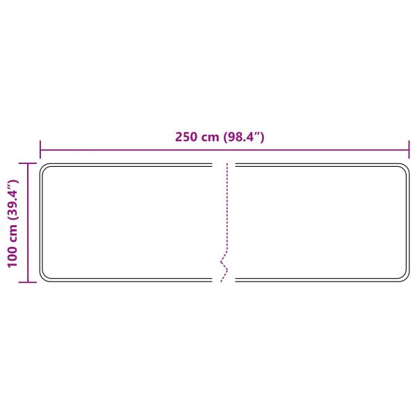 Teppichläufer MARSA Waldgrün 100 x 250 cm Polyester und PVC