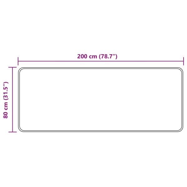 Teppichläufer MARSA Anthrazit 80 x 200 cm Polyester und PVC