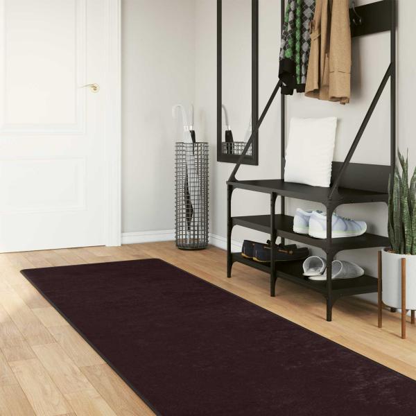 ARDEBO.de - Teppichläufer MARSA Anthrazit 80 x 450 cm Polyester und PVC