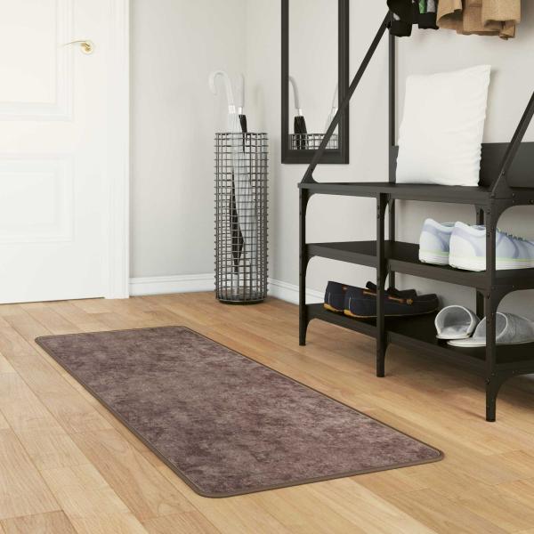 ARDEBO.de - Teppichläufer MARSA Grau 50 x 150 cm Polyester und PVC