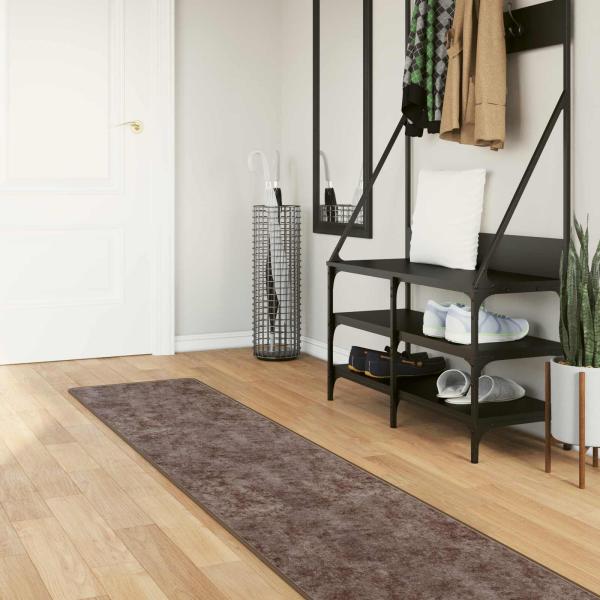 ARDEBO.de - Teppichläufer MARSA Grau 50 x 350 cm Polyester und PVC