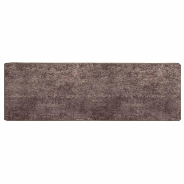 Teppichläufer MARSA Grau 100 x 300 cm Polyester und PVC