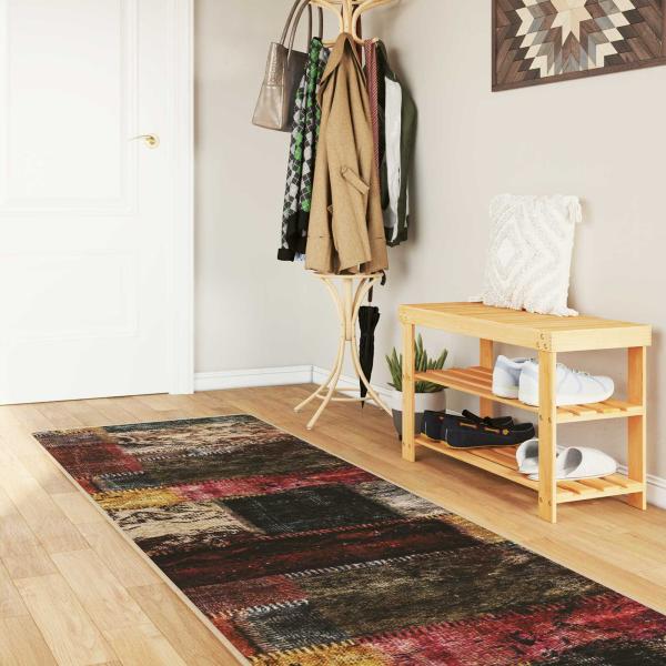 ARDEBO.de - Teppichläufer MARSA Mehrfarbig 100 x 400 cm Polyester und PVC