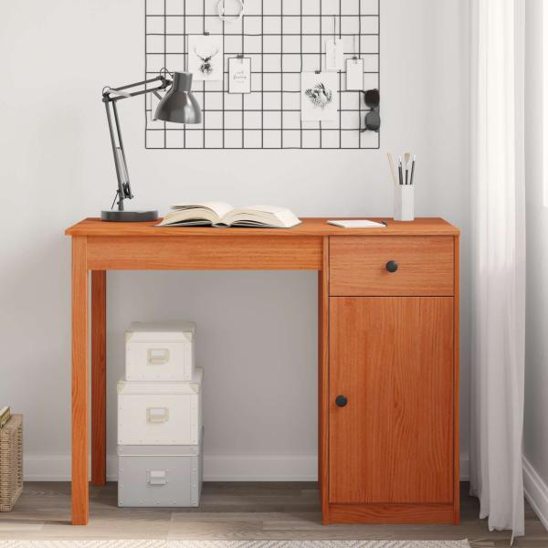 ARDEBO.de - Schreibtisch Wachsbraun 100 x 50 x 74 cm Massives Kiefernholz