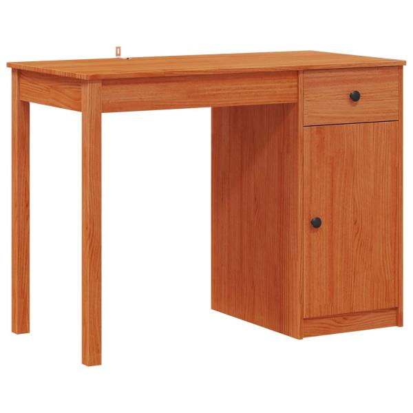 Schreibtisch Wachsbraun 100 x 50 x 74 cm Massives Kiefernholz