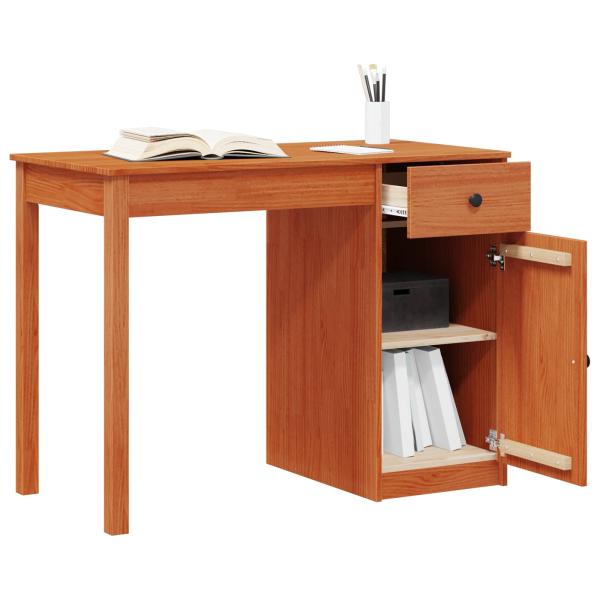 Schreibtisch Wachsbraun 100 x 50 x 74 cm Massives Kiefernholz