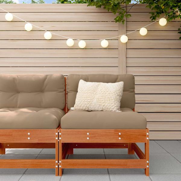 ARDEBO.de - Garten Mittelssofa Massives Kiefernholz Wachsbraun