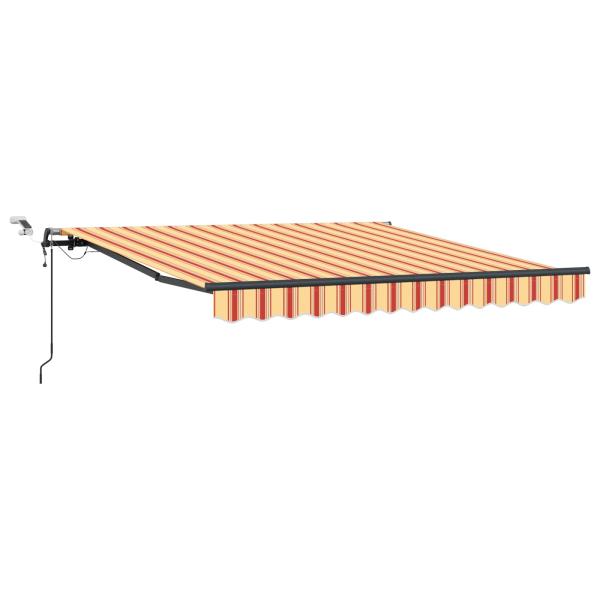 Ausziehbare Markise Gelb und Orange 350 x 250 cm Polyester