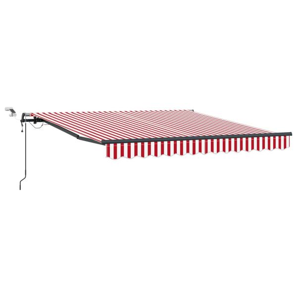 Markisenstoff mit Rot und Weiß 350 x 250 cm Polyester