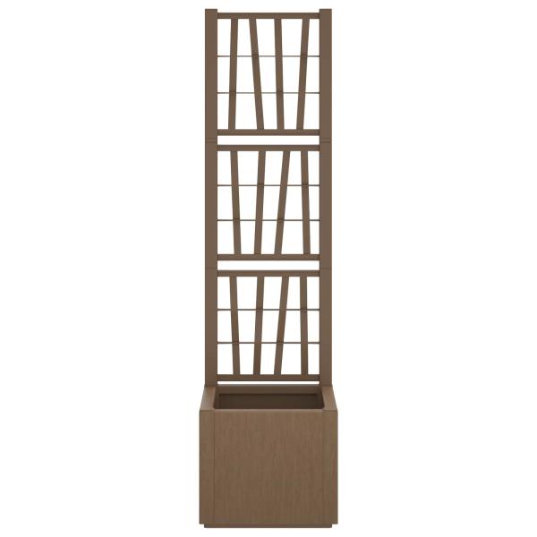 Gartenpflanzer mit Gitter Braun 36 x 36 x 140 cm PP