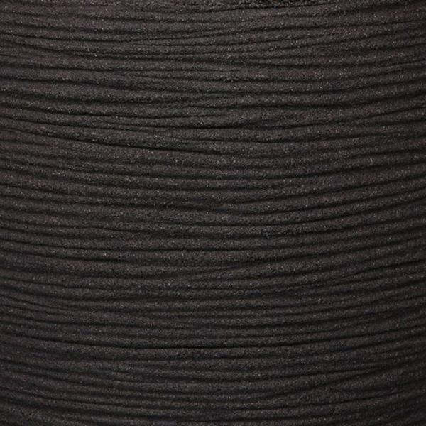 Capi Blumentopf Nature Rib Rund 43x41 cm Schwarz KBLR933
